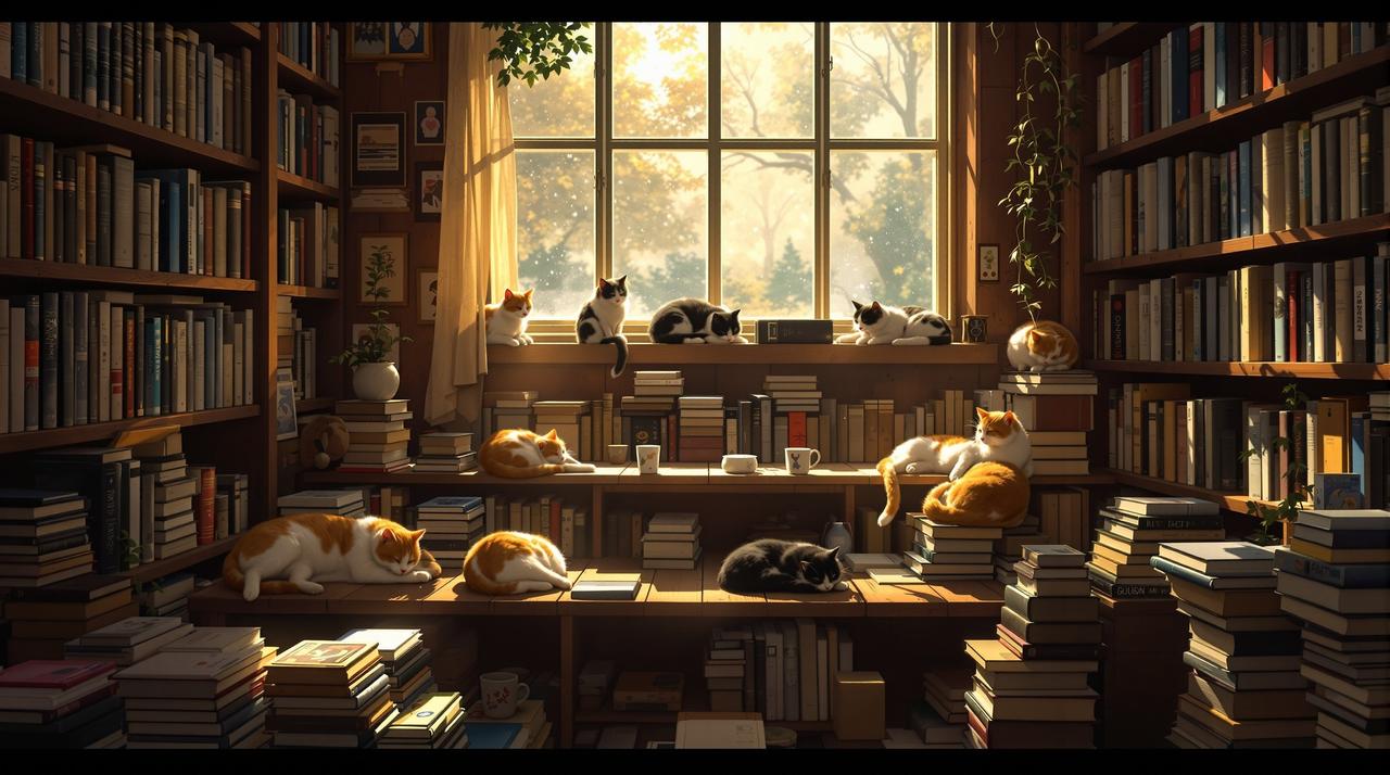 漫剧短剧猫与老书店 漫剧短剧治愈动画作品《猫与老书店》 - 温情日常